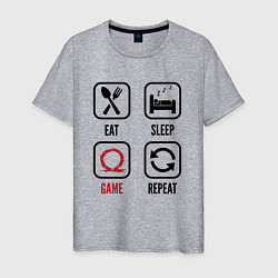 Мужская футболка Eat - sleep - God of War - repeat