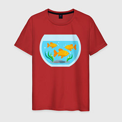 Мужская футболка Аквариум и золотые рыбки