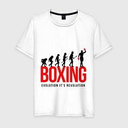 Футболка хлопковая мужская Boxing evolution, цвет: белый