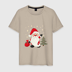 Мужская футболка Дед Мороз с подарками Новый год