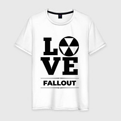 Футболка хлопковая мужская Fallout love classic, цвет: белый