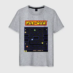 Футболка хлопковая мужская Pac-Man на ZX-Spectrum, цвет: меланж