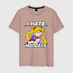Мужская футболка Ненавижу понедельник Бани Цукино