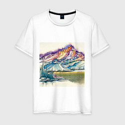 Мужская футболка Акварельные горы