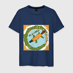 Мужская футболка Оранжевый утконос