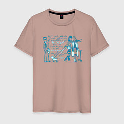 Мужская футболка Девушки с собакой и парень