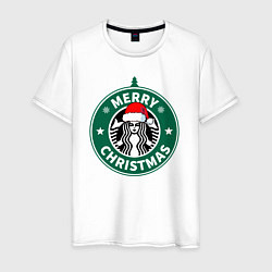 Мужская футболка Счастливого Рождества Starbucks