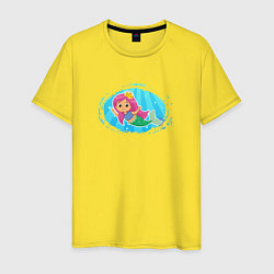 Мужская футболка Маленькая русалочка под водой