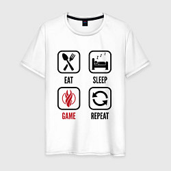 Мужская футболка Eat - sleep - Dead Space - repeat