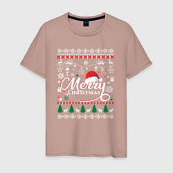 Мужская футболка Счастливого Нового Года и Рождества