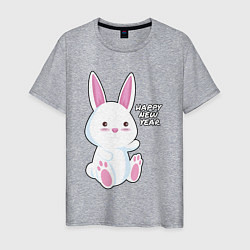 Мужская футболка Милый кролик happy