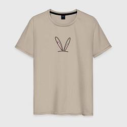 Мужская футболка Ушки зайца контур