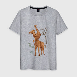 Мужская футболка Жирафы и паук