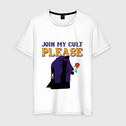 Мужская футболка Join my cult please