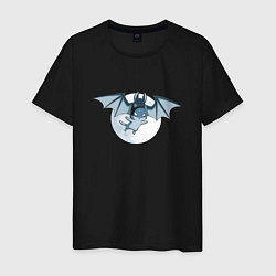 Мужская футболка Котик в маске летучей мыши