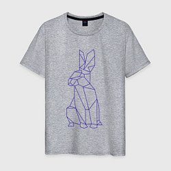 Мужская футболка Символ 2023 - Синий Кролик