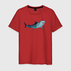 Мужская футболка Realistic shark