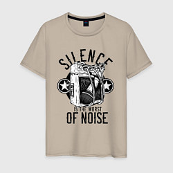 Мужская футболка Тишина - худший из шумов