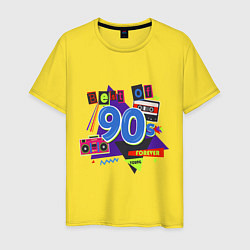 Футболка хлопковая мужская Best of 90s, цвет: желтый