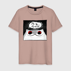 Мужская футболка Мрачный кот - Ok, human