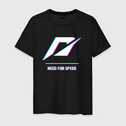 Мужская футболка Need for Speed в стиле glitch и баги графики