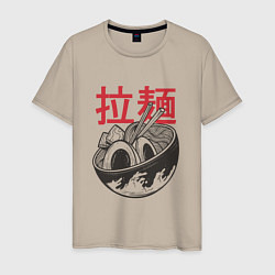 Мужская футболка Миска рамен японская еда