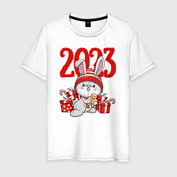 Мужская футболка Зайка в подарках 2023