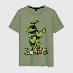 Мужская футболка Zombie green hand