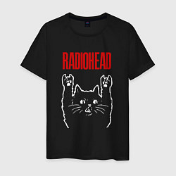 Мужская футболка Radiohead рок кот