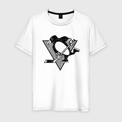 Мужская футболка Питтсбург Пингвинз серый