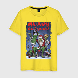 Мужская футболка Heavy new year - devil style - snow maiden
