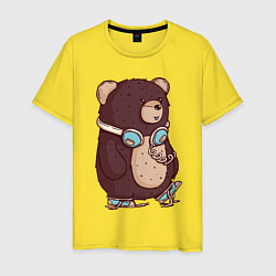 Мужская футболка Walking bear