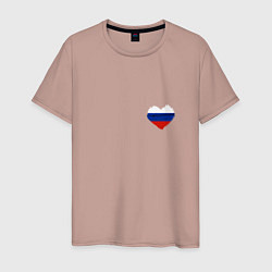 Мужская футболка Россия всегда в сердце