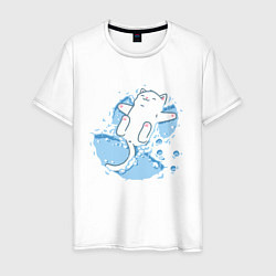 Мужская футболка Снежный котоик