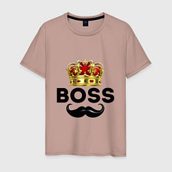 Мужская футболка BOSS и корона с усами