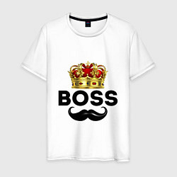 Мужская футболка BOSS и корона с усами