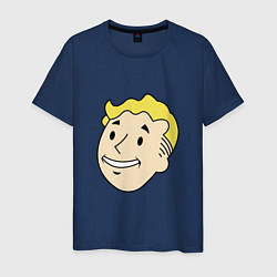 Футболка хлопковая мужская Vault boy head, цвет: тёмно-синий