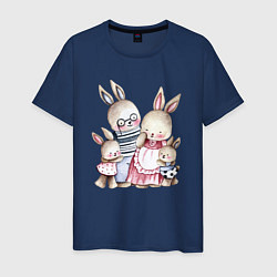 Мужская футболка Семья зайцев