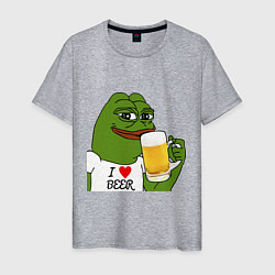 Футболка хлопковая мужская Drink Pepe, цвет: меланж