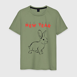 Мужская футболка New year rabbit