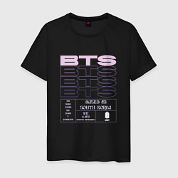 Мужская футболка BTS kpop group info
