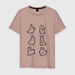 Мужская футболка Шесть кроликов