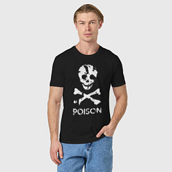 Футболка хлопковая мужская Poison sign, цвет: черный — фото 2