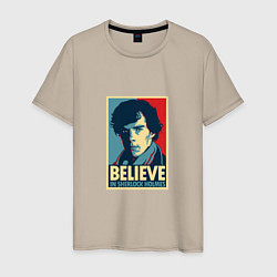 Мужская футболка Believe in Sherlock