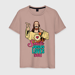 Мужская футболка Jesus Christ love u