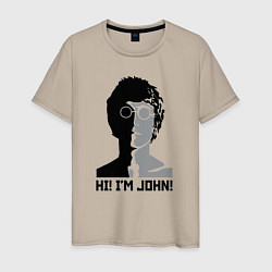 Мужская футболка Джон Леннон - портрет