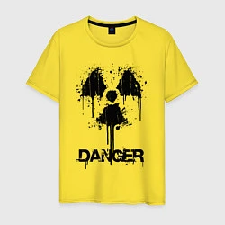 Мужская футболка Danger radiation symbol
