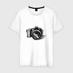 Мужская футболка Рисунок фотоаппарата