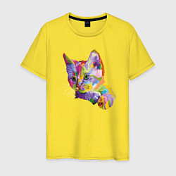 Мужская футболка Поп арт котенок