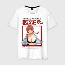 Мужская футболка Макима аниме